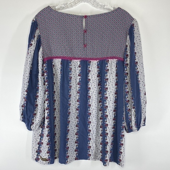 Matilda Jane Blue Floral Blouse Size Large - Picture 2 of 4
